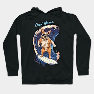 Dog Surfing 7704 Hoodie